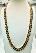 Huge  252.2 Gram 14 Kt Yellow Gold Plated Curb Link Necklace