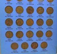 Nice Partial Lincoln Set 1900-1940.