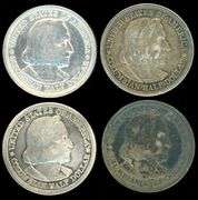 4 1893 Columbia Commemorative Silver Half Dollars