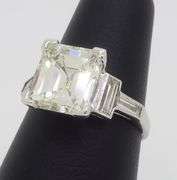 3.95CTW GIA Certified Art Deco Diamond Ring