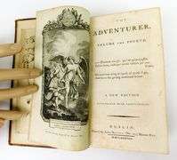 1778 The Adventurer Antique Book with Rare Book Plate