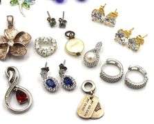 Group lot of Vintage 925 sterling silver charms and earrings