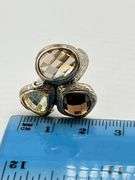 925 Sterling Silver Silpada Harmony Facetyed CZ Glass Ring