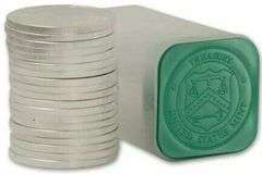 1964 90% Silver Kennedy Half Dollar – Original Bank Wrapped (OBW) Roll – Brilliant Uncirculated (BU)