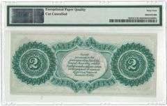 1873 $2 State of Carolina – SCCR14 – S/N 1819 – PMG Choice Uncirculated 64 – Rare Note