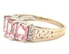 Vibrant 14KI WG Pink Corundum Ring