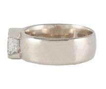 2.25ct Princess Diamond Solitaire Bezel Set Ring in 14K