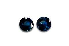 Natural Teal Sapphire Pair