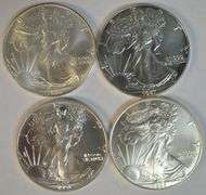 4 Diff. Gem BU KEY DATES $1 Silver Eagles 1986 to 1996