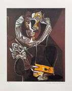 Pablo Picasso, Painting in Black, Hand Signed by the Estate