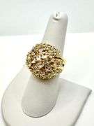 Dazzling Yellow Gold Plate 10.75 Ctw Ring