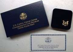 2001 U. S. Capital Visitor Center Commemorative Coin Program United States of America Mint with Orig