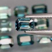 Beautifully blended color! 2.30ct set of blue green Australian Sapphires!