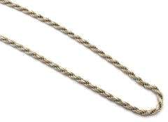 Italian heavy 925 sterling silver rope chain necklace