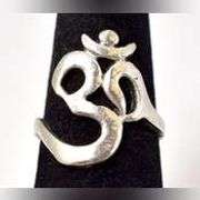 OM Ring in Sterling Silver.