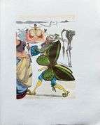 Highly Collectible and Rare Salvador Dali Wood Engraving Circa 1959