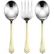 75 Piece 24K Gold Trim Flatware Set for 12