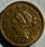 1854 US $2 1/2 Gold Liberty