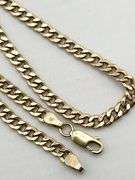 Italian 14KT Yellow Gold 4MM Miami Cuban Link Chain Necklace
