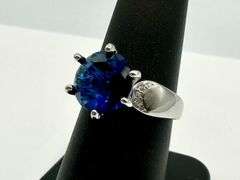 Beautiful 3.5 Ct Vs1 Deep Midnight Blue Simulated Diamond Ring