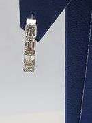 Classy 14k White Gold Diamond Hoop Earrings