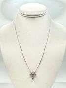 Sparkling 14 Kt White Ice Blue Gold Plated Moissanite Cross Pendant