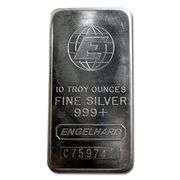 10 Troy Ounce Engelhard Silver Bar Globe