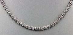 925 Sterling silver cubic zirconia link chain necklace