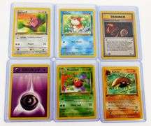 6 Pokémon 1999 1st Edition Cards