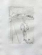 Highly Collectible and Rare Salvador Dali Wood Engraving Circa 1959