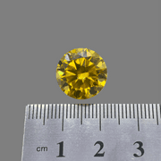 Huge Sparkling 10 Ct VVs1 Lemon Yellow Fire Moissanite Solitaire