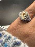 14K Two-tone Gold Oval Diamond Ring of 2.51 ct