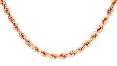 Unusual 10K Rose Gold Rope Necklace