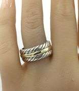 David Yurman 2 tone cable classic wedding ring