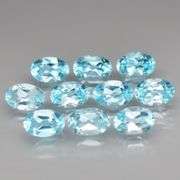 Matched! 10 piece 9.70ct sky blue Topaz set full of glittering flashing!