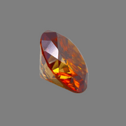 Huge 10 Ct  VVs1 Amber Orange Fire Moissanite Solitaire