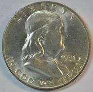 Frosty-white solid Gem BU 1951-D Franklin Half Dollar with Full Bell Lines (FBL)