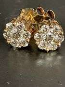 CERTIFIED 14K ROSE GOLD DIAMOND STUDS