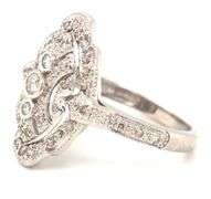 Vintage style Milgrain cluster ring