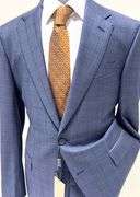 New Arrival Navy Plait Modern Fit Sit, Made in Italy