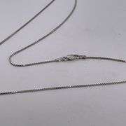 CERITIFED 14K WHITE GOLD CHAIN WITH DIAMOND PENDANT