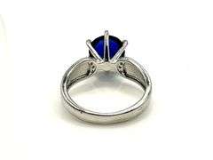 Beautiful 3.5 Ct Deep Midnight Blue Simulated VVs1 Diamond Ring