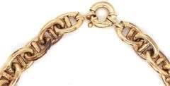 Italian 14kt Yellow gold Mariner link chain bracelet