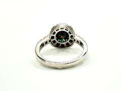 Impressive 14 Kt White Gold Plate 2.75 Ct Black Moissanite Ring