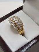 Diamond Cluster 18k Gold Ring