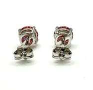 Dazzling 18 Kt White Gold 2 Ctw Pink Simulated Diamond Earrings