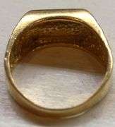 Men’s Estate 14K Yellow Gold Diamond Ring 0.25 CTW Channel Set, 9.3 Grams, Size 11