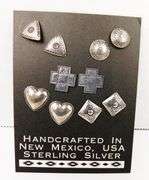 Q.T. Navajo 5 Pairs of Sterling Silver Stud Earrings