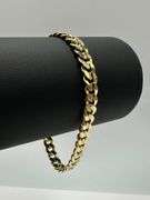 Gorgeous 14.2 Gram 14 Kt. Yellow Gold Plated Cuban Link Bracelet