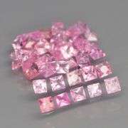 Radiant princess cut! 3.29ct pure pink Sapphire set!